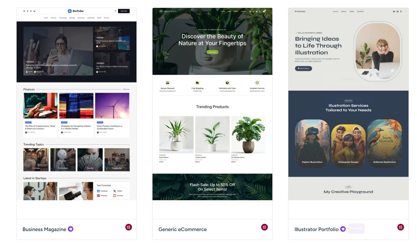 Választható sablonok